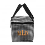 180934 - BLACK & WHITE GINGHAM INSULATED LUNCH BAG